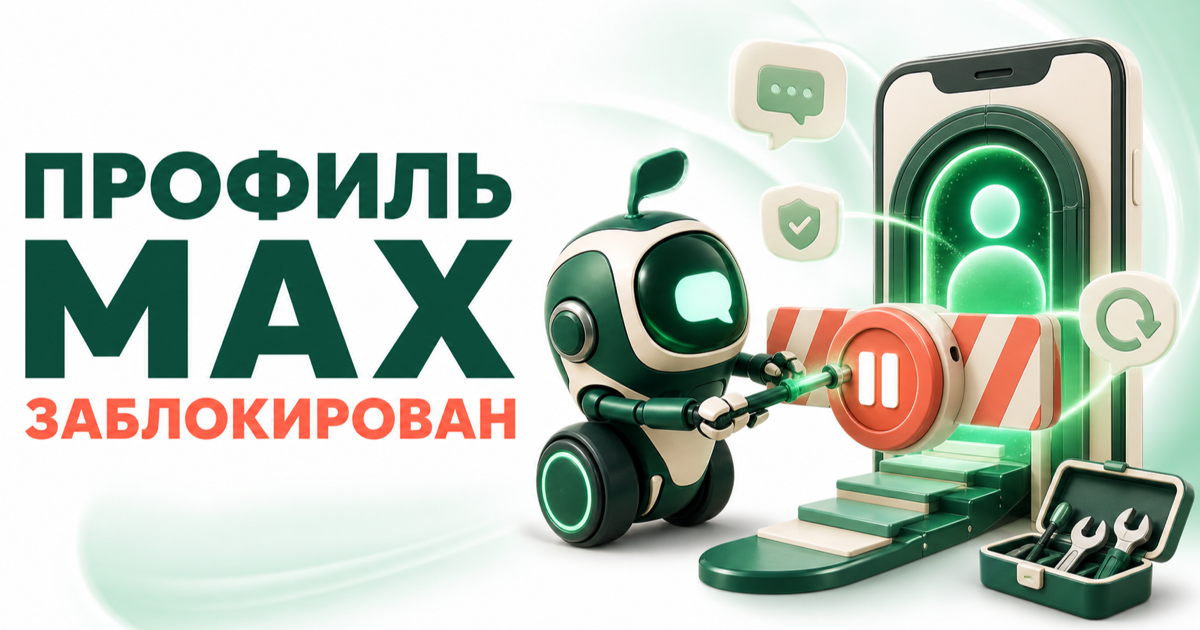 Что делать, если профиль MAX заблокирован
