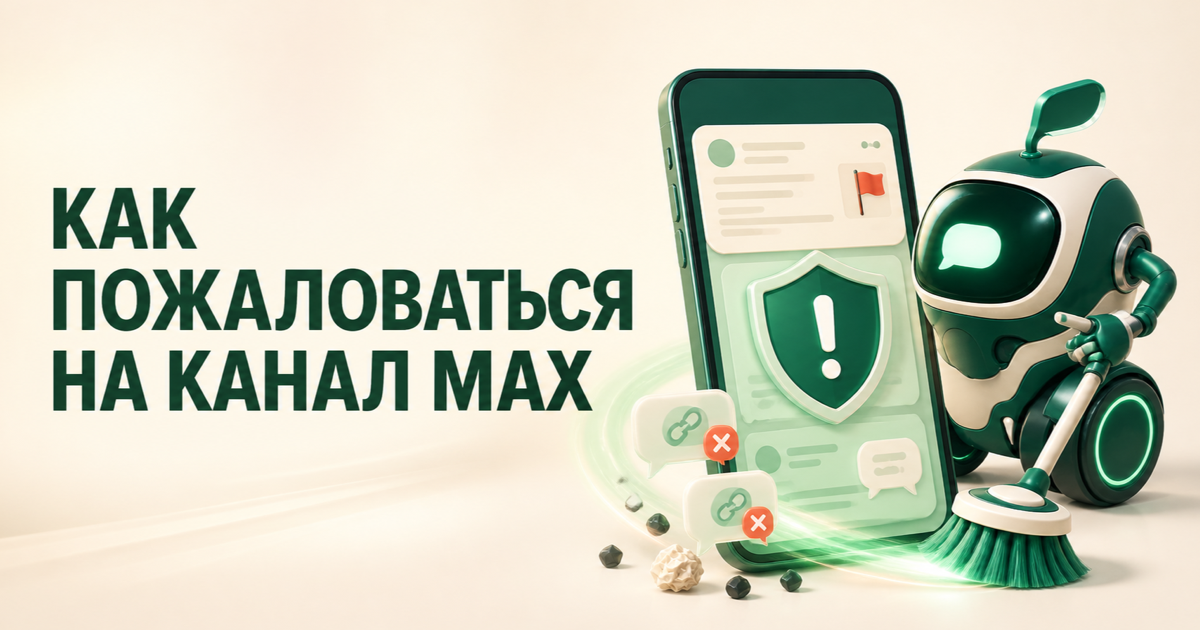 Как пожаловаться на канал в MAX за спам и мошенничество