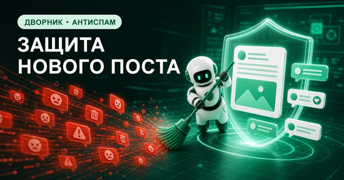Защита нового поста в канале МАКС от спам-атаки
